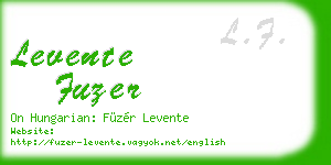 levente fuzer business card